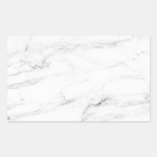 Custom White Marble Blank Elegant Template Rectangular Sticker