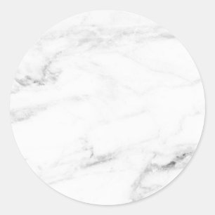 Custom White Marble Blank Template Modern Classic Round Sticker