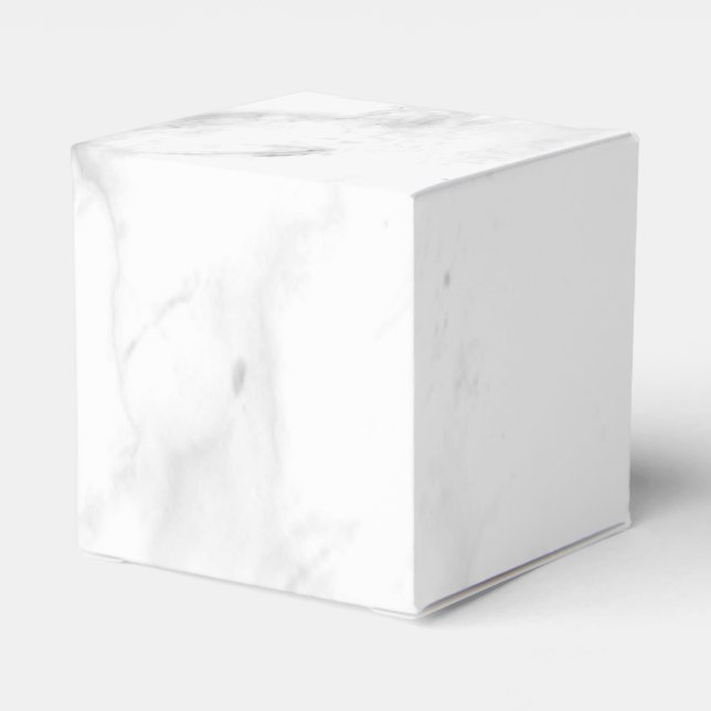 Custom White Marble Elegant Modern Template Favour Box (Back Side)