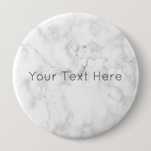 Custom White Marble Giant Round Badge