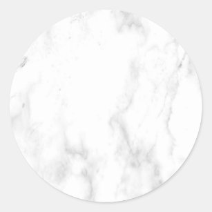 Custom White Marble Modern Elegant Blank Template Classic Round Sticker