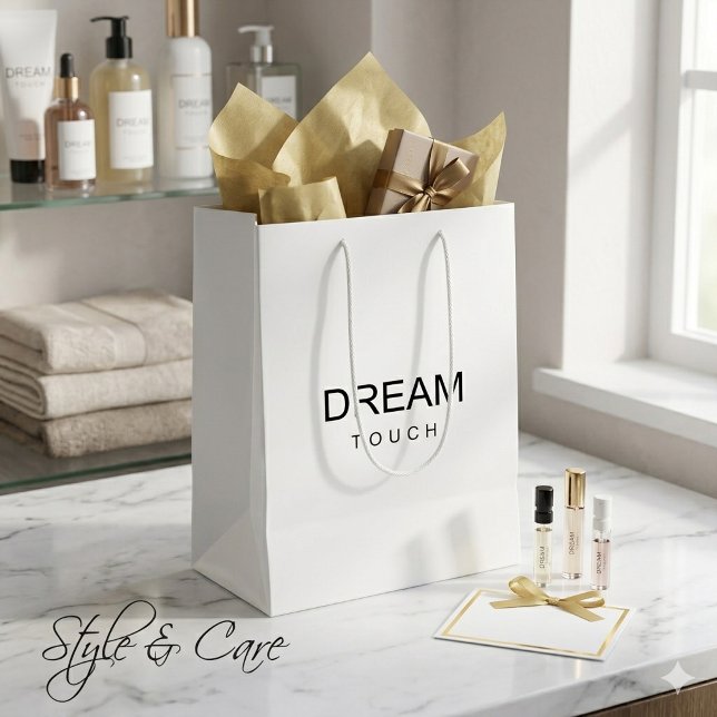 Custom White Medium Gift Bag For Business Branding (Custom White Medium Gift Bag For Business Branding)