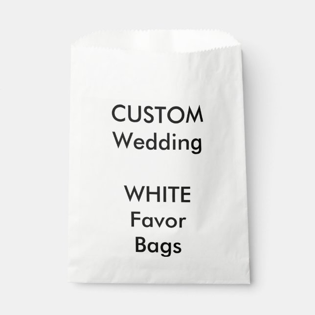 Custom WHITE Paper Favour Bag (Front)