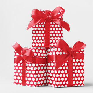 Custom White Polka Dot Wrapping Paper