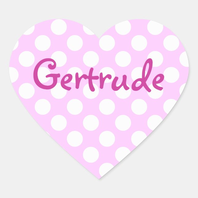 Custom White Polka Dots Heart Sticker (Front)