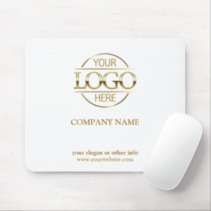 Custom White Promotional Company Business Logo Mouse Mat