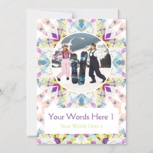 Custom White Purple Christmas Magnetic Decor Card