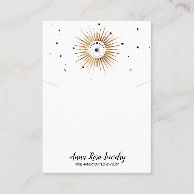 *~* Custom WHITE QR Logo  Jewellery Earring   Business Card (Front)