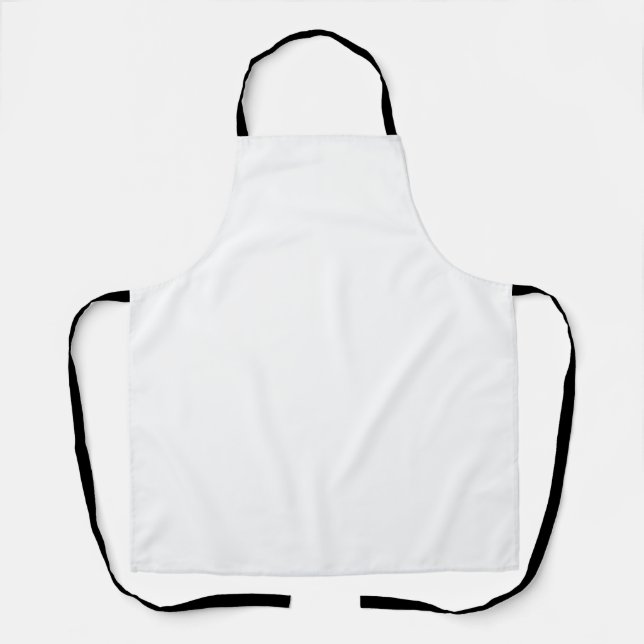 Custom white simple Design Add Photo or Text Apron (Front)