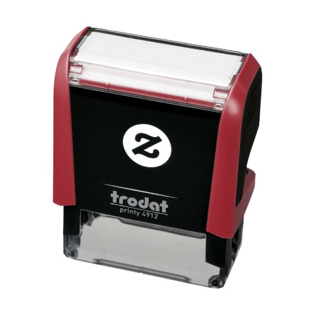 Custom white simple Design Add Photo or Text Self-inking Stamp (Product)