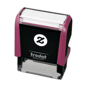 Custom white simple Design Add Photo or Text Self-inking Stamp