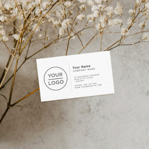 Custom white simple modern minimalist any colour business card