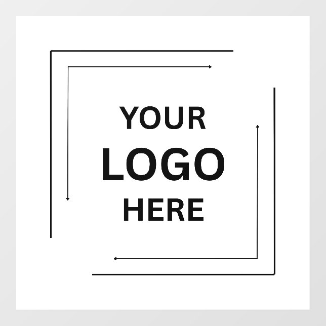 Custom White Square | Business Logo Window Cling (Sheet)