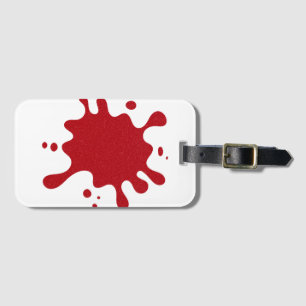 Custom White Tag with Tomato Red Splash Design