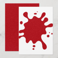 Custom White & Tomato Red Splash Card