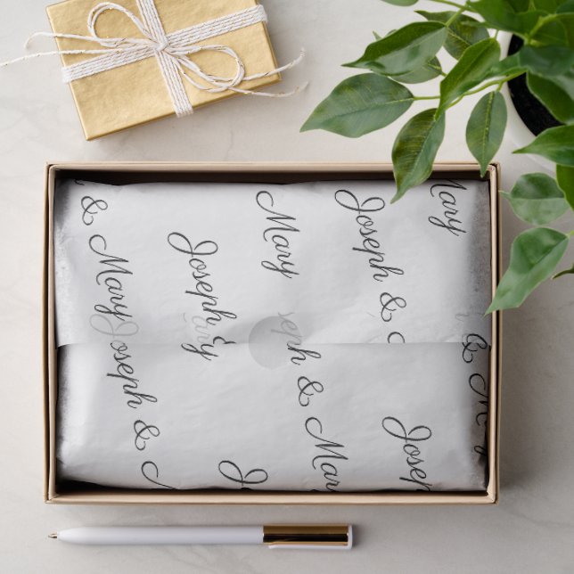 Custom White Wedding Tissue Paper – Personalised  (Gift)