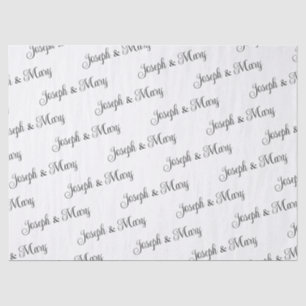 Custom White Wedding Tissue Paper – Personalised 