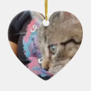 Custom Who Rescued Who Pet Name Ceramic Tree Decoration