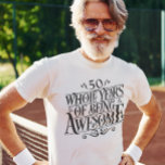 Custom Whole Years of Being Awesome Birthday Age T-Shirt<br><div class="desc">You may change the style of this shirt by choosing More > under the style option. It may be personalised in the area provide or customising by choosing the click to customise further option and changing the name, initials or words. You may also change the text colour and style or...</div>