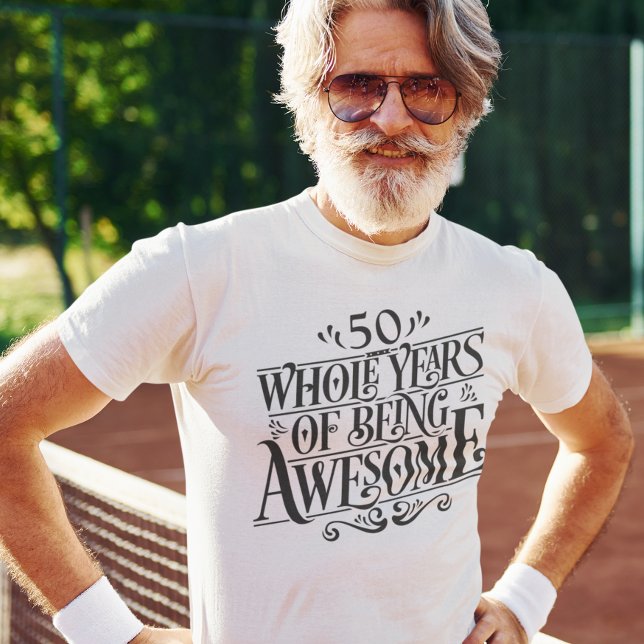 Custom Whole Years of Being Awesome Birthday Age T-Shirt (Creator Uploaded)
