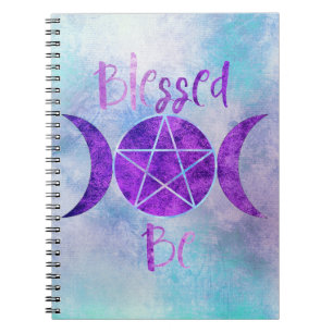 Custom Wiccan Spiral Photo Notebook