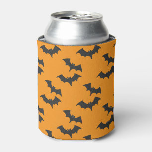 Custom Wicked Spooky Halloween Bats Beer Can Cooler