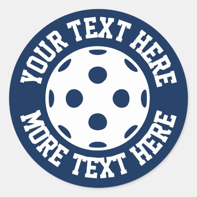 Custom wiffle ball Birthday party stickers (Front)