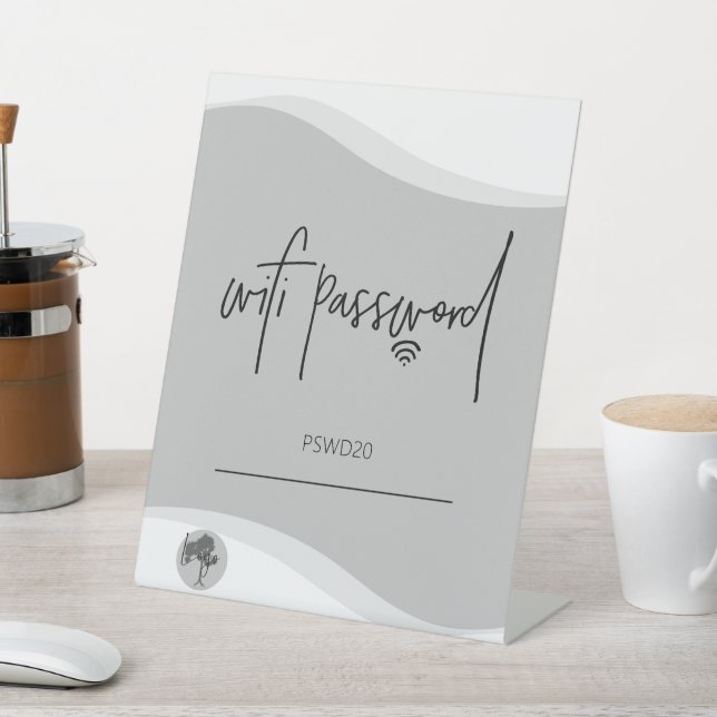 Custom Wifi Password Table Top Sign (In SItu)