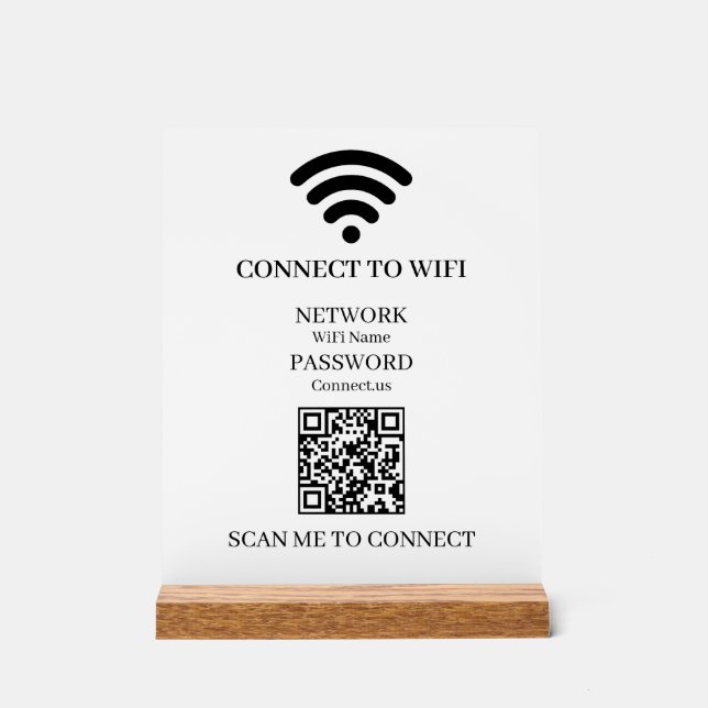 Custom WiFi QR | Easy Scan Network Access Display (Front)