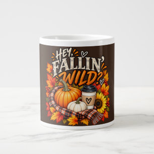 Custom Wild Autumn Pumpkin Coffee Cosy Fall Large Coffee Mug
