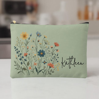 Custom Wildflower Makeup Bag – Gift for Her & Mum
