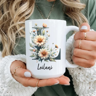 Custom Wildflower Monogram Mug for Mother’s Day
