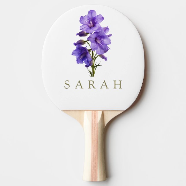 Custom Wildflower Ping Pong Paddle (Front)