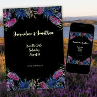 Custom Wildflower Scottish Thistles Save The Date