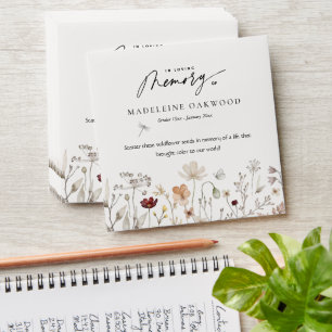 Custom Wildflower Seed Packet Funeral Favor Envelope