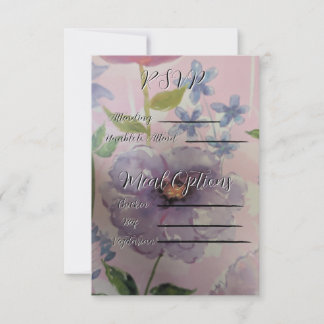 Custom Wildflower Wedding Response Card