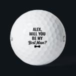 Custom Will You Be My Best Man Wedding Proposal Golf Balls<br><div class="desc">Pop the question in a way they’ll never forget — on the golf course! These custom "Will You Be My Best Man?" golf balls are the perfect blend of fun and heartfelt, ideal for golf-loving friends or a wedding party that enjoys a good swing. Personalised with the recipient's name, this...</div>