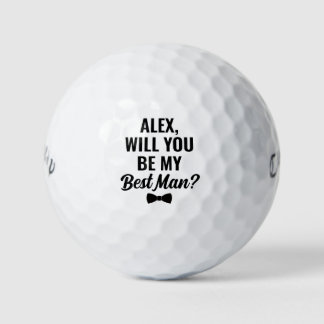 Custom Will You Be My Best Man Wedding Proposal Golf Balls