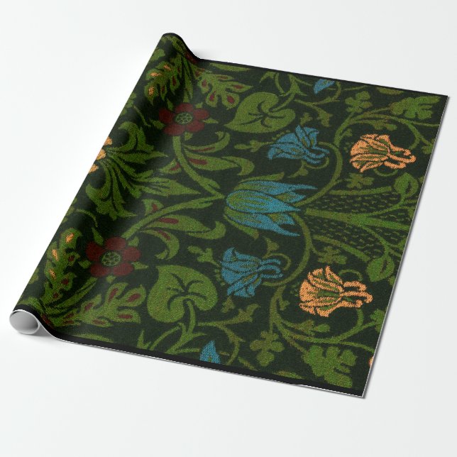 CUSTOM William Morris VINE PATTERN Wrapping Paper (Unrolled)