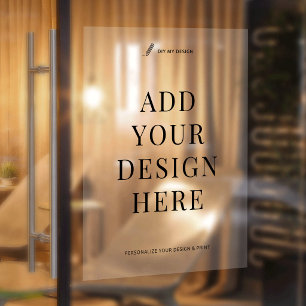 Custom Window Cling Printing 18x24" Translucent