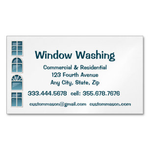 Custom Windows Washing Washer  Magnetic Business Card