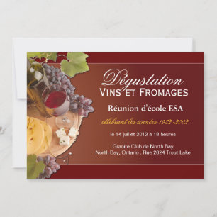 Custom Wine and Cheese Invitation - French