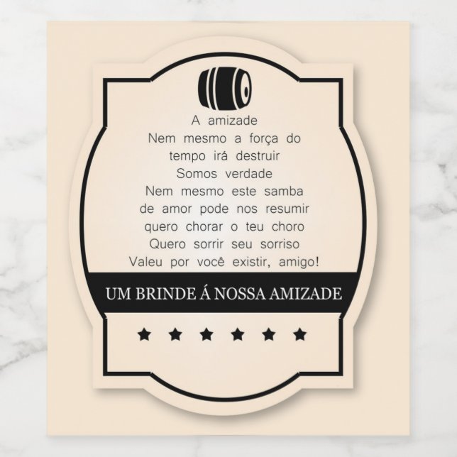 Custom Wine Label (Single Label)