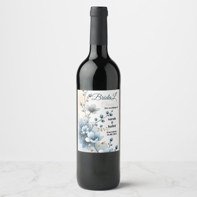 Custom Wine Label Template,  Labels Wedding, Edita (Front)