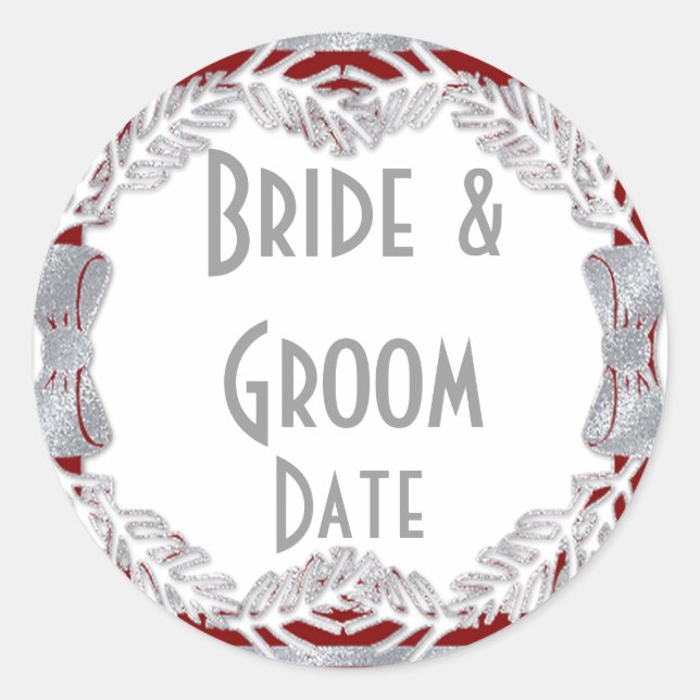 Custom Wine or Beer bottle Winter Wedding Labels (Front)