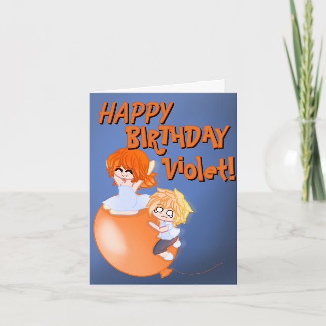 Custom Wingz Cartoon Birthday Card (Front)