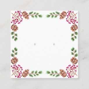 Custom Winter Holiday Gift Earring Display Card