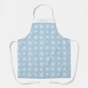 Custom Winter Snowflake All-Over Print Apron