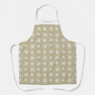 Custom Winter Snowflake All-Over Print Apron