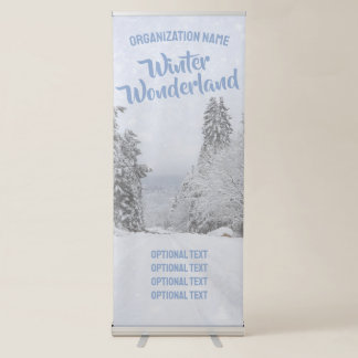 Custom Winter Wonderland Snow Vertical Banner